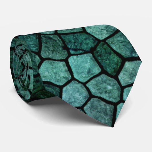 Oceanic Mosaic Crust Textur Abstract Pattern Krawatte (Gerollt)