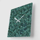 Oceanic Mosaic Crust Textur Abstract Pattern Quadratische Wanduhr (Winkel)