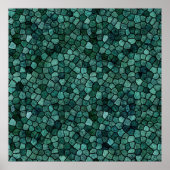 Oceanic Mosaic Crust Textur Abstraktes Muster Poster (Vorne)