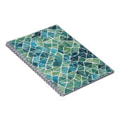 Oceanic Mosaic Notebook - Blau und Grün Notizblock (Rechte Seite)