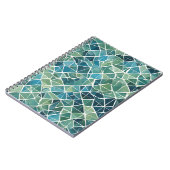 Oceanic Mosaic Notebook - Blau und Grün Notizblock (Linke Seite)