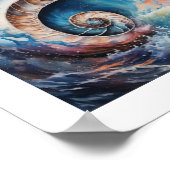 Oceanic Nautilus-Muschel Poster (Ecke)