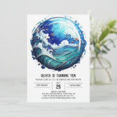Oceanic Pastel Geburtstag Einladung (Stehend Vorderseite)