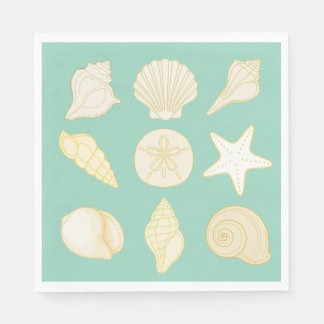 oceanic seashell nautical napkins serviette
