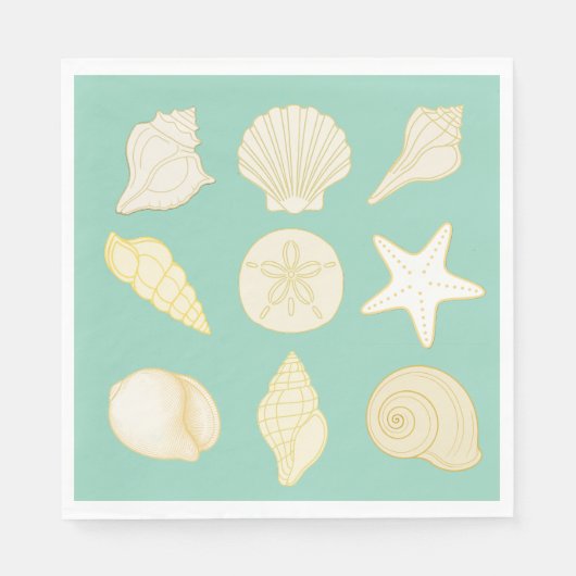 oceanic seashell nautical napkins serviette (Vorderseite)
