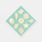 oceanic seashell nautical napkins serviette (Ecke)