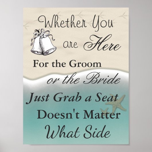 Oceanic Seating Poster Wedding Beach Thema (Vorne)