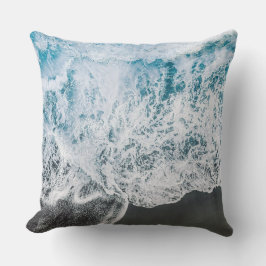 Oceanic Serenity Beach Water Pillow Kissen