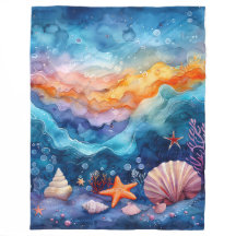 "Oceanic Watercolor Serenade"