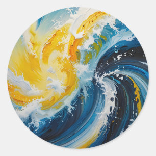 Oceanic Whirlwind Runder Aufkleber