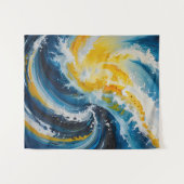 Oceanic Whirlwind Wandteppich (Vorderseite (Horizontal))