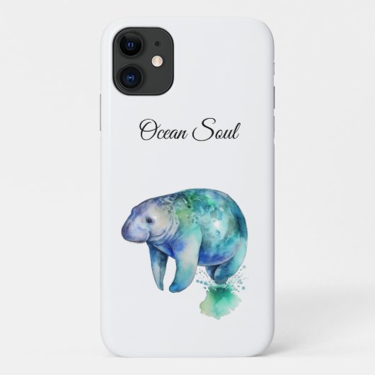 Oceanic Whisper Manatee, custom Case-Mate iPhone Hülle (Rückseite)