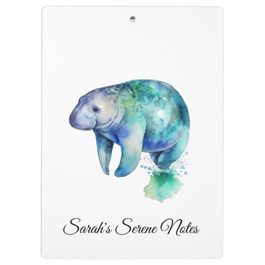 Oceanic Whisper Manatee, custom Klemmbrett (Rückseite)