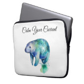 Oceanic Whisper Manatee, custom Laptopschutzhülle (Vorderseite Links)