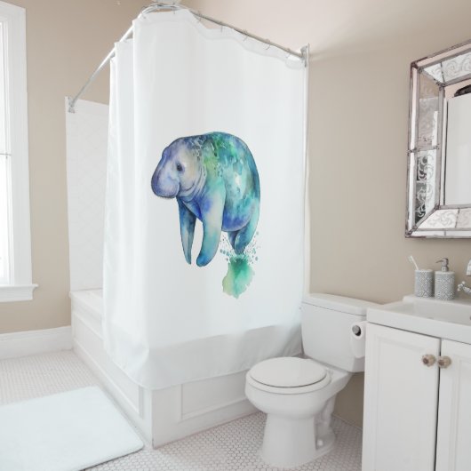 Oceanic Whisper Manatee Duschvorhang (Beispiel)