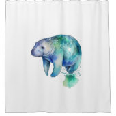 Oceanic Whisper Manatee Duschvorhang (Vorderseite)