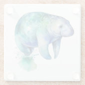 Oceanic Whisper Manatee Glasuntersetzer (Rückseite)