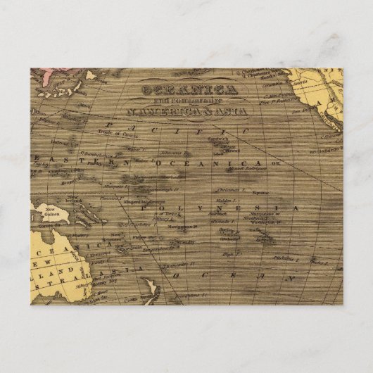 Oceanica Hand Colored Atlas Karte (Vorderseite)