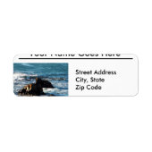 Oceano Beach California mit Rocks Address Labels (Vorne)