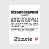 Oceanographin Noun Scientist Ocean Worker Aufkleber (Blatt)