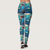 "Ocean's Dance: Eine Meerjungfrau und Delphinfahrt Leggings (Rückseite)