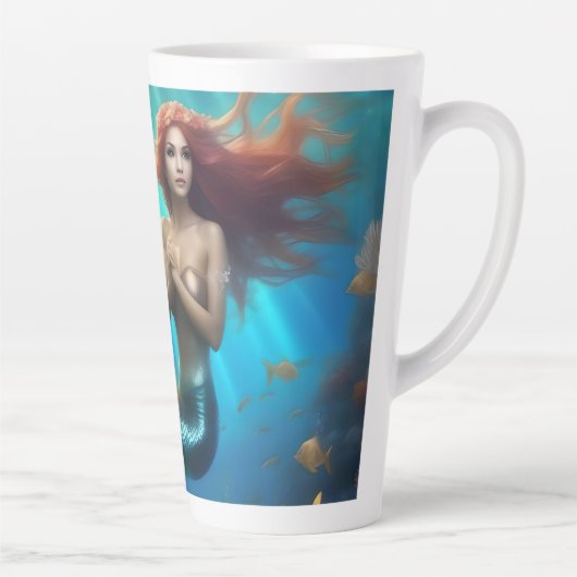 "Ocean's Dance: Eine Meerjungfrau und Delphinfahrt Milchtasse (Rechts)