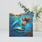 "Ocean's Dance: Eine Meerjungfrau und Delphinfahrt Save The Date (Stehend Vorderseite)