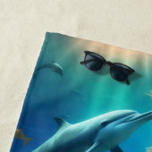 "Ocean's Dance: Eine Meerjungfrau und Delphinfahrt Strandtuch (Beispiel)
