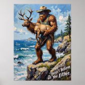 Ocean's Edge: Bigfoot's Protective Stance Poster (Vorne)