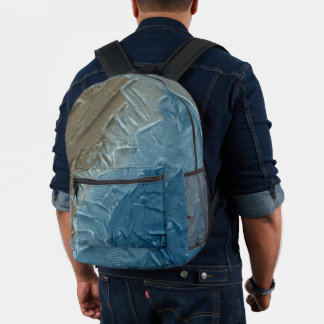 Ocean's Edge: Ein digitales Bild der Ruhe Bedruckter Rucksack
