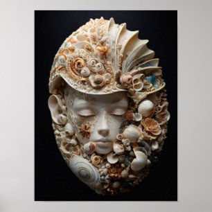 Ocean's Muse - Allegorische Frau Abstrakte Kunst Poster