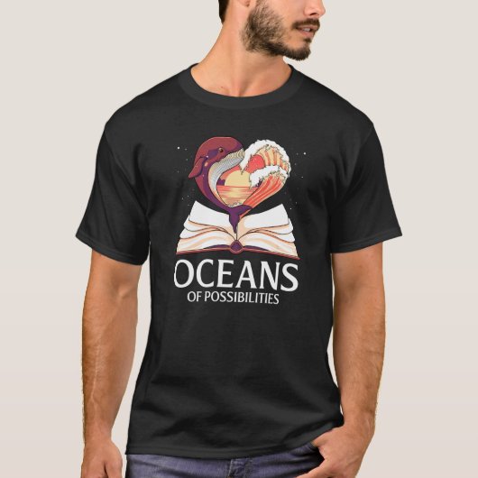 Oceans Of Possibilities Summer Reading Librarian B T-Shirt (Vorderseite)
