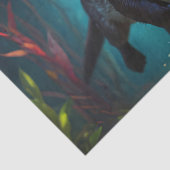 "Ocean's Playful Drifter - Decoupage - Seidenpapier (Detail)