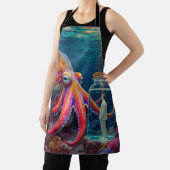 "Ocean's Silent Captive" - Octopus Portrait Schürze (InSitu)