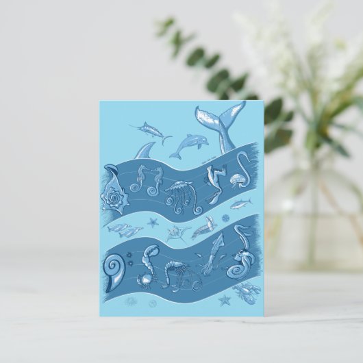 Ocean's Symphony Postkarte (Stehend Vorderseite)