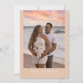 OCEANSIDE Beach Baby an Bord Baby Dusche Einladung (Rückseite)