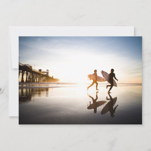 Oceanside Beach Dankeskarte (Vorderseite)