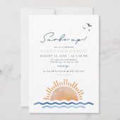 OCEANSIDE Beach Sunset Surf's Up Birthday Party Einladung (Vorderseite)