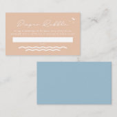 OCEANSIDE Beach Tropical Baby Diaper Raffekarte Platzkarte (Vorne/Hinten)