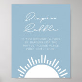 OCEANSIDE Beach Tropical Diaper Raffle Game Sign Poster (Vorne)