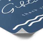 OCEANSIDE Beach Tropical Navy Karten und Geschenke Poster (Ecke)