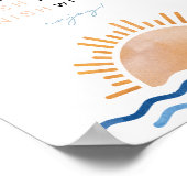 OCEANSIDE Beach Tropical Sunset Momosa Bar Sign Poster (Ecke)