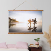 Oceanside Beach Wandteppich Mit Holzrahmen (Schlafzimmer)