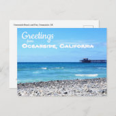 Oceanside California Beach and Pier  Postkarte (Vorne/Hinten)