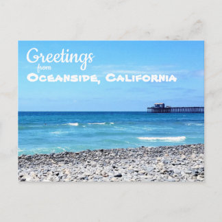 Oceanside California Beach and Pier Postkarte