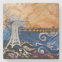 Oceanside Graffiti Steinuntersetzer