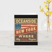Oceanside Ny Its Where My Story Begins Karte (Gelbe Blume)