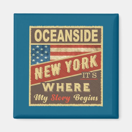 Oceanside Ny Its Where My Story Begins Magnet (Vorne)