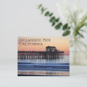 Oceanside Pier California Postkarte (Stehend Vorderseite)