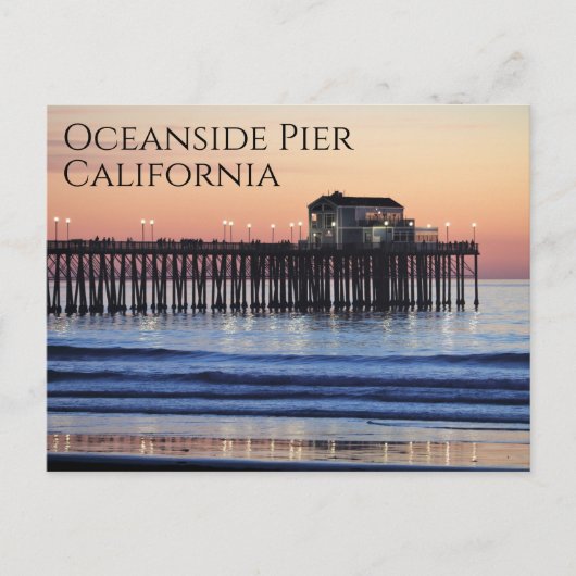 Oceanside Pier California Postkarte (Vorderseite)